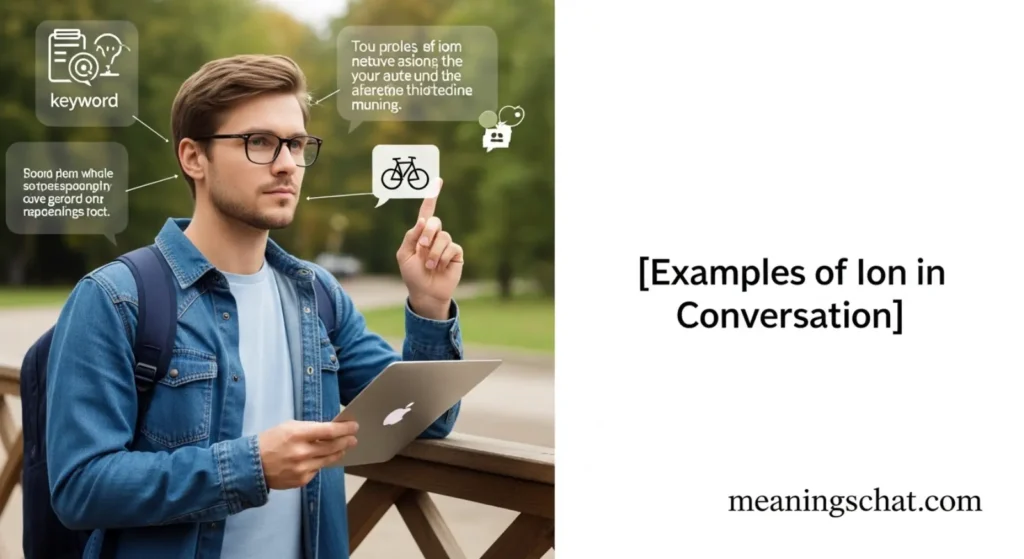 Examples of Ion in Conversation