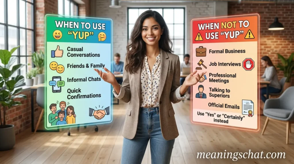 When to Use and When Not To Use “Yup”