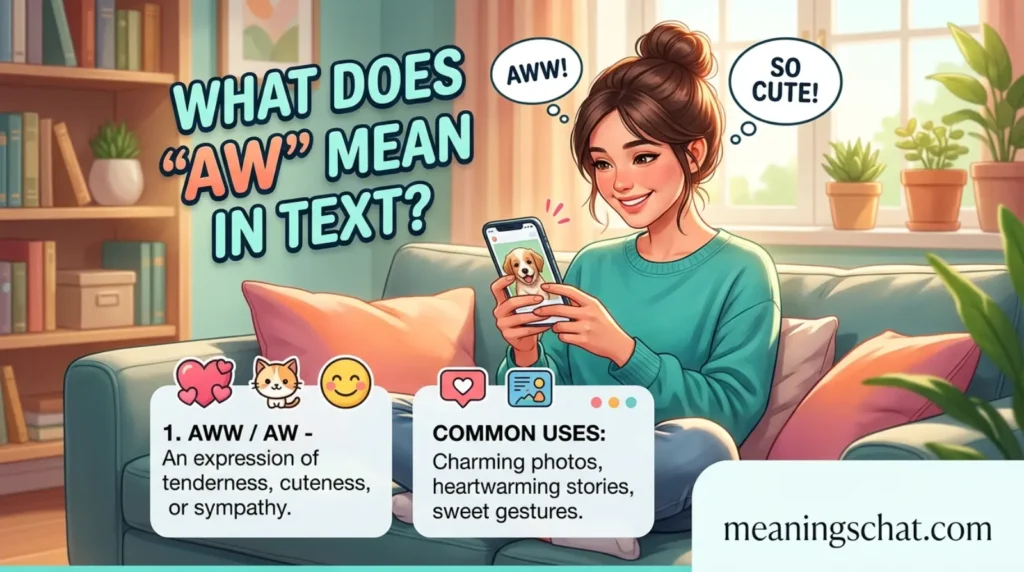 What Does AW Mean in Text