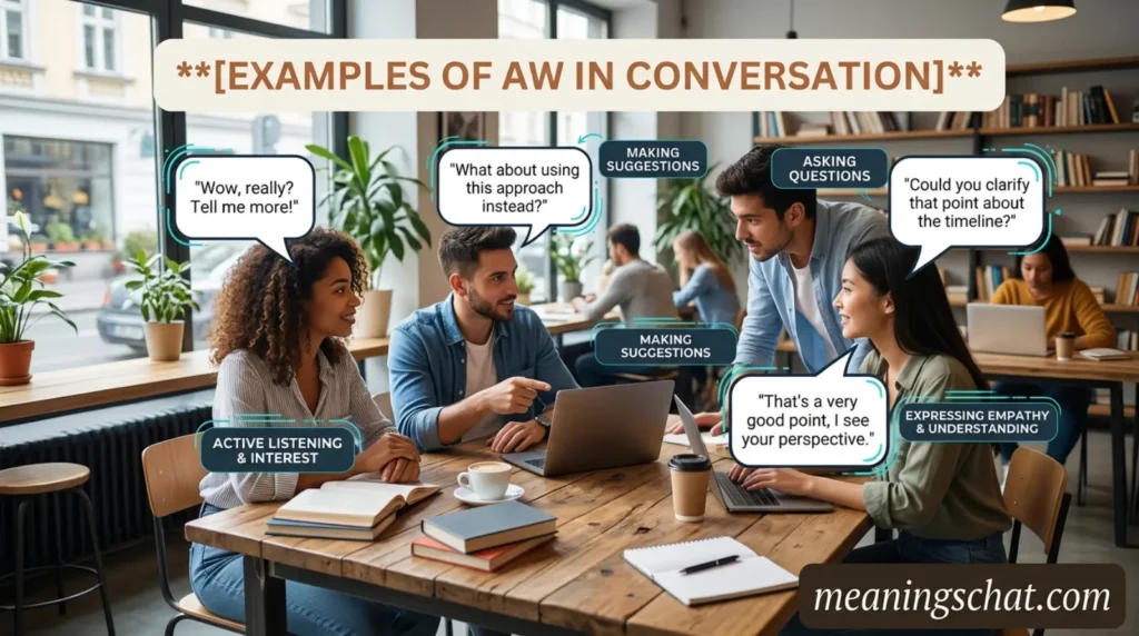 Examples of AW in Conversation