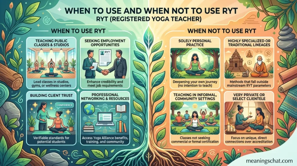 When to Use and When Not To Use RYT