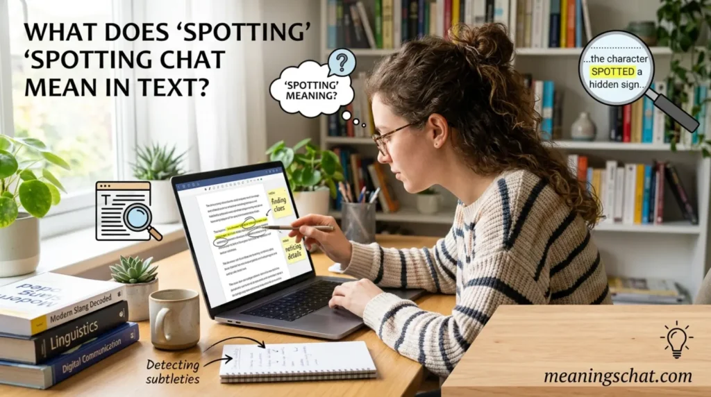 What Does Spotting Mean in Text