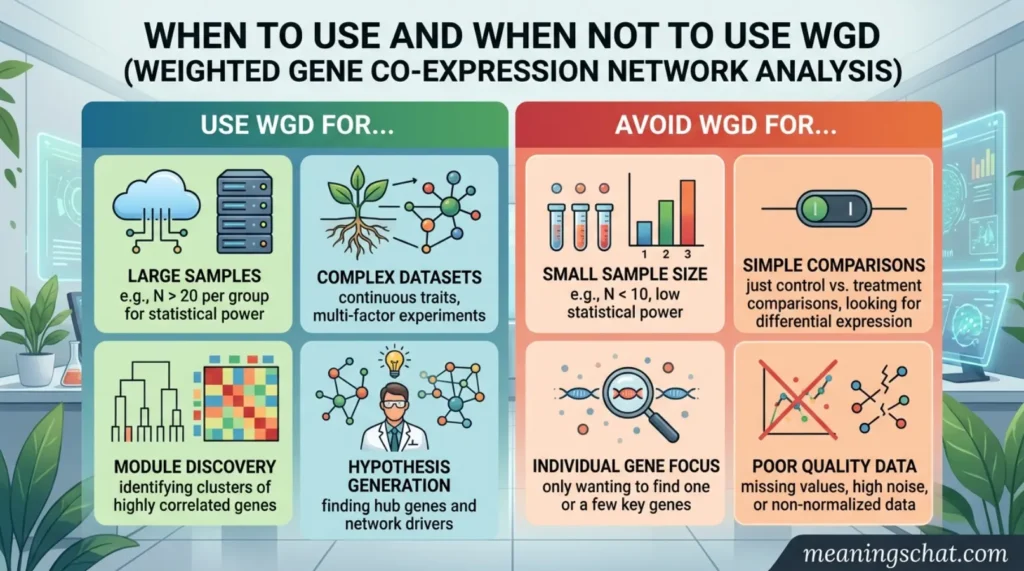 When to Use and When Not to Use WGD
