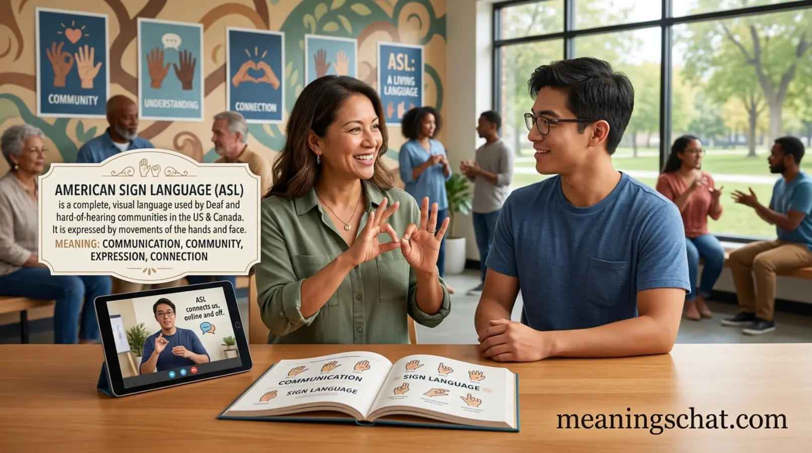 ASL meaning in text