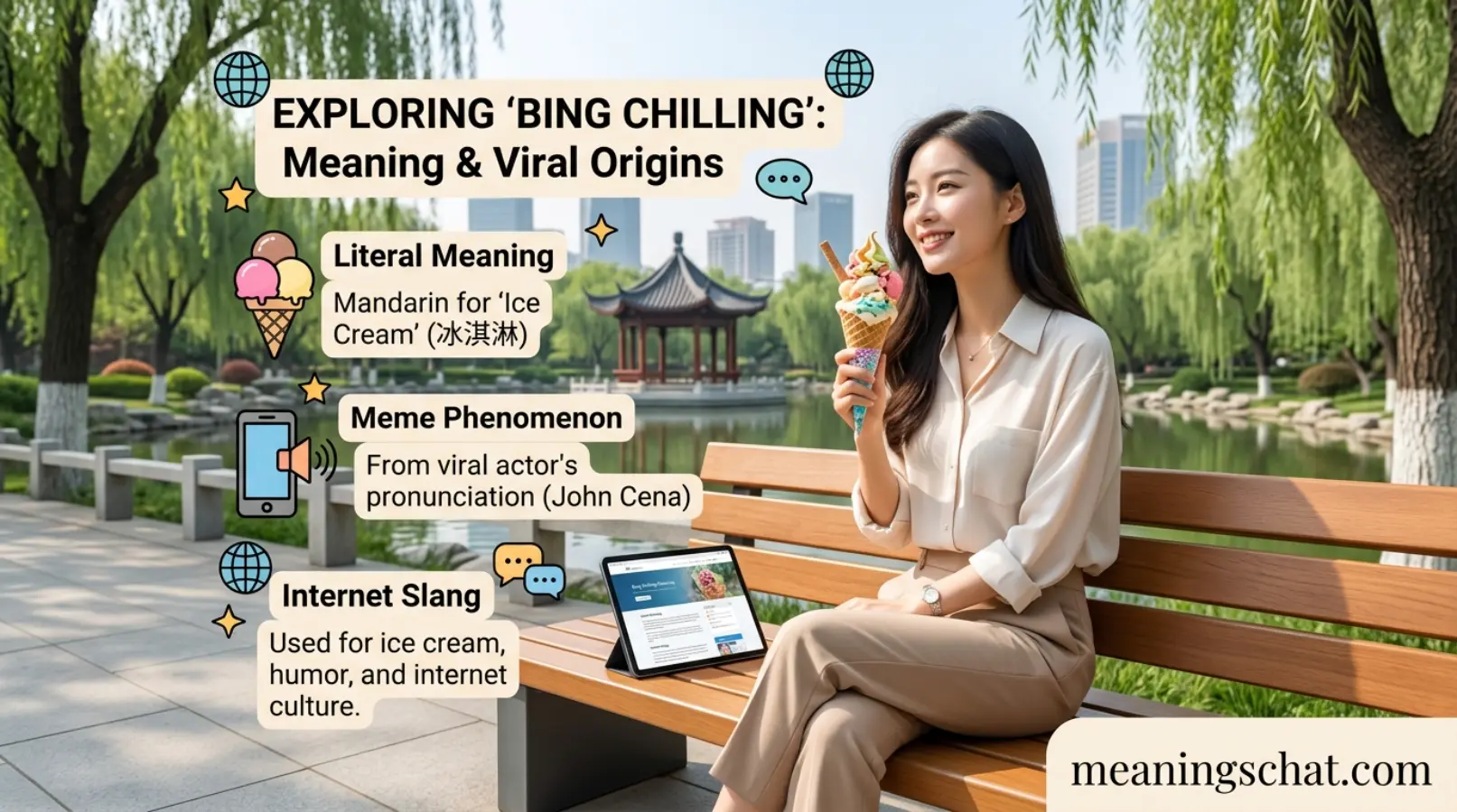 Bing Chilling Meaning
