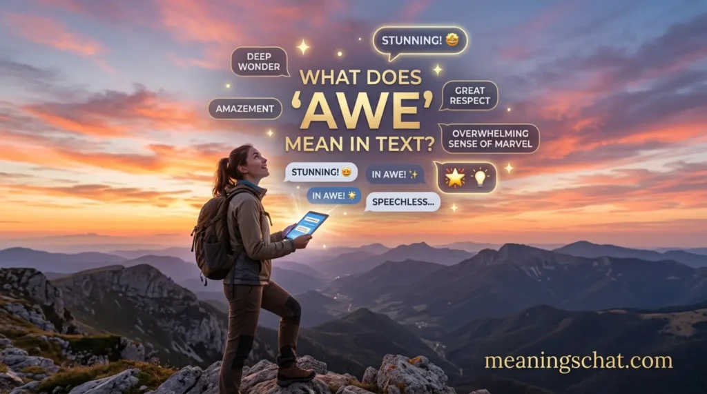 What Does awe Mean in Text