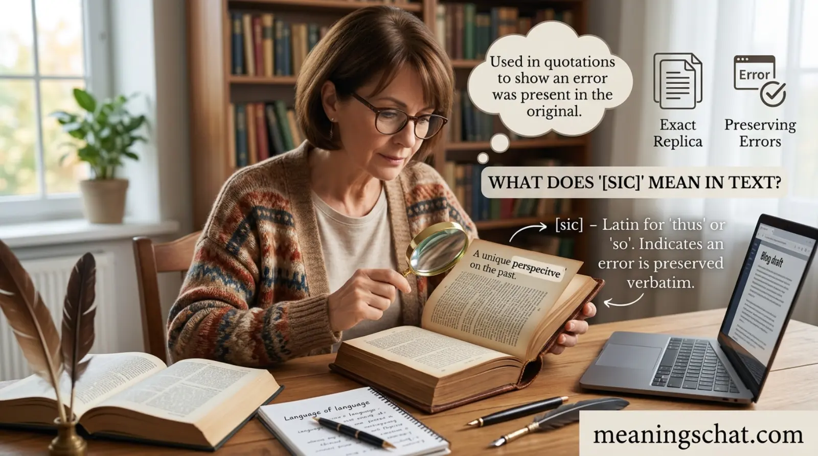 SIC Meaning in Text