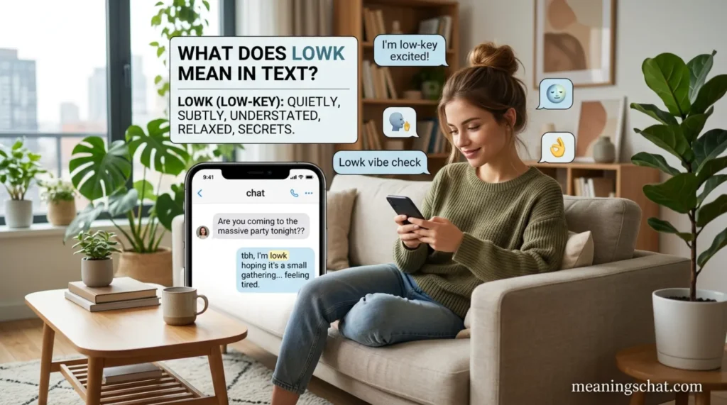What Does lowk Mean in Text