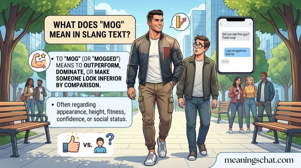 What Does mog Meaning Slang Mean in Text