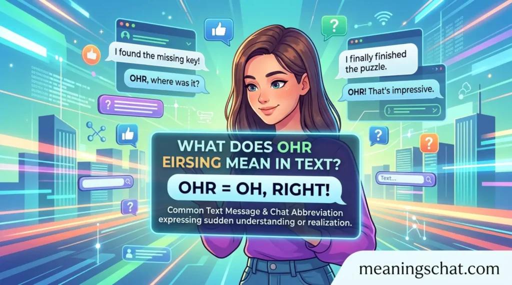 What Does OHR Mean in Text