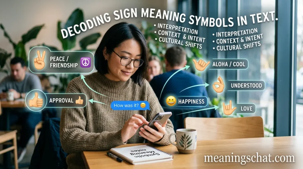 What Does sign meaning symbols Mean in Text