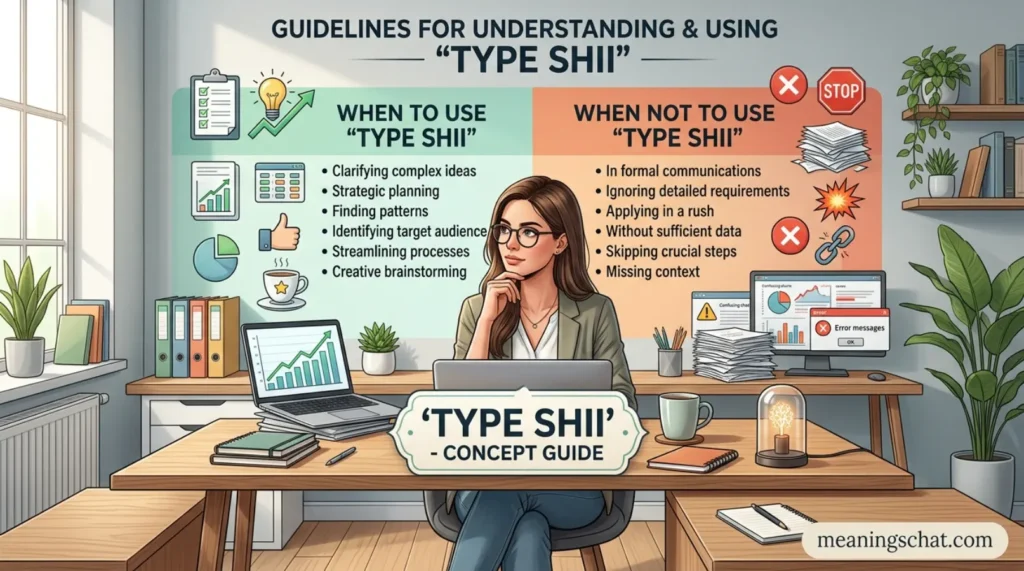 When to Use and When Not To Use Type shii