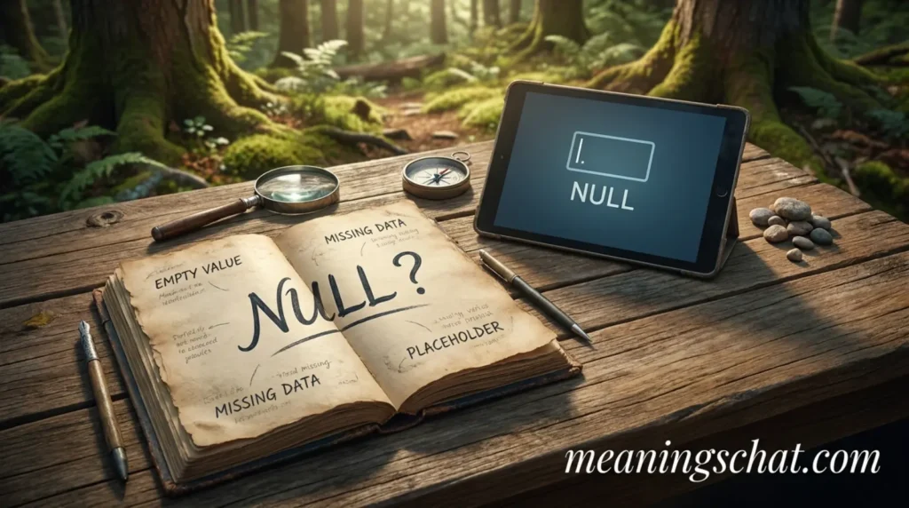 What Does Null Mean in Text