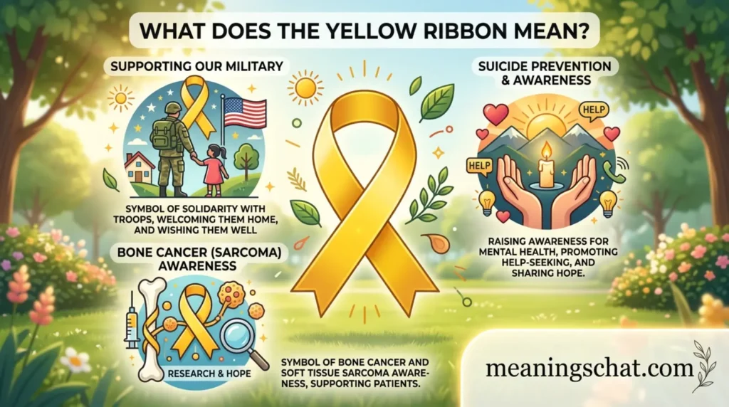 What Does Yellow Ribbon Mean in Text