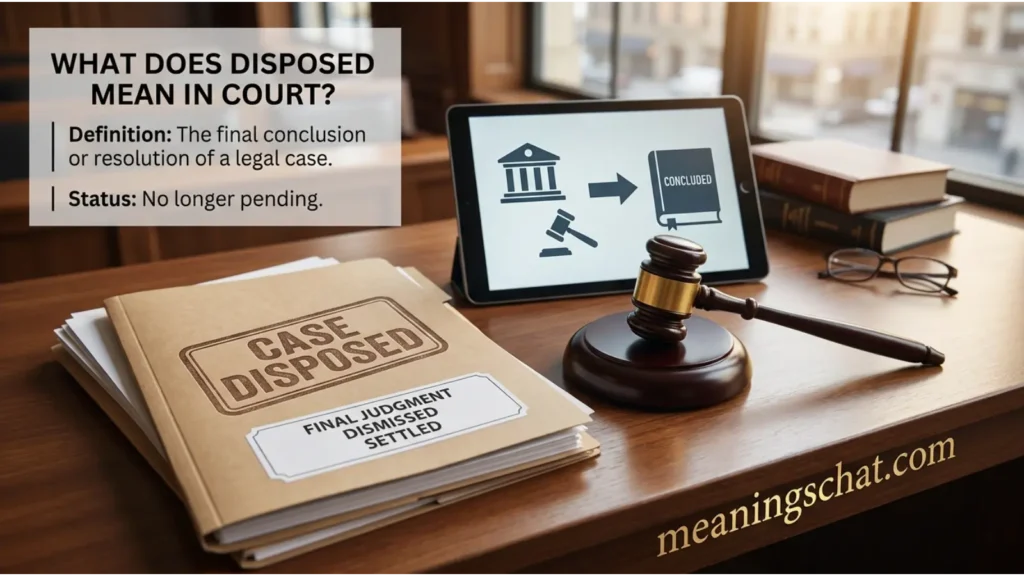 What Does Disposed Mean in Court