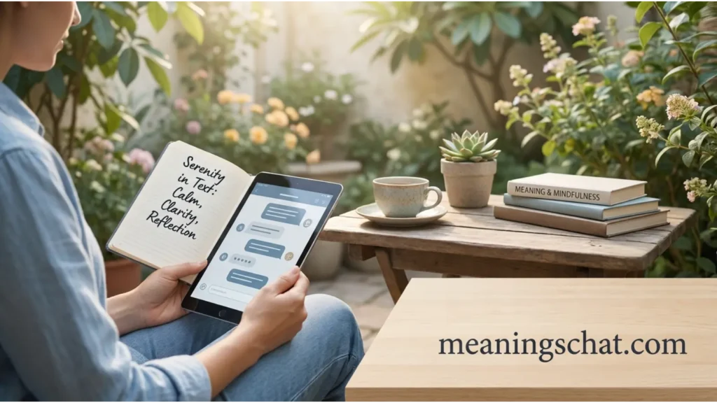What Does Serenity Mean in Text