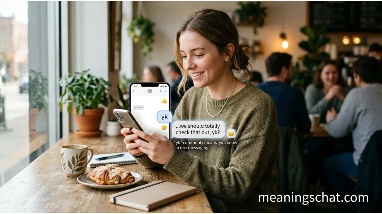 yk meaning in text