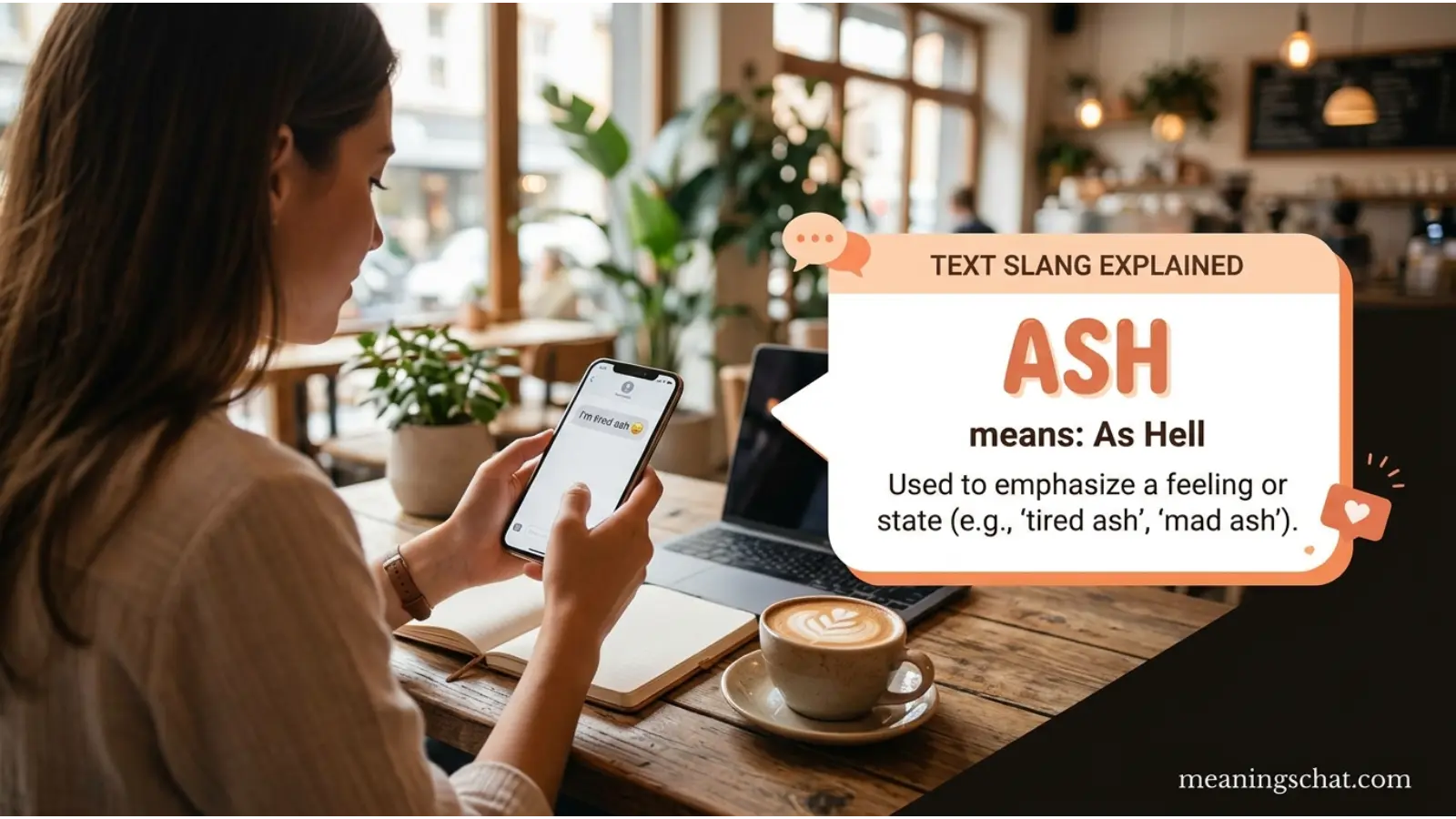 ash meaning in text
