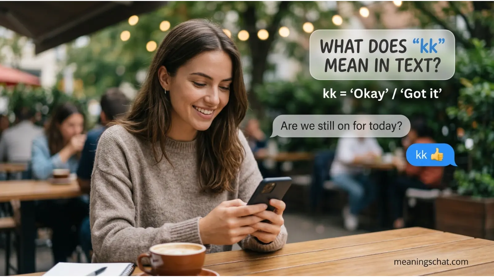 kk meaning in text